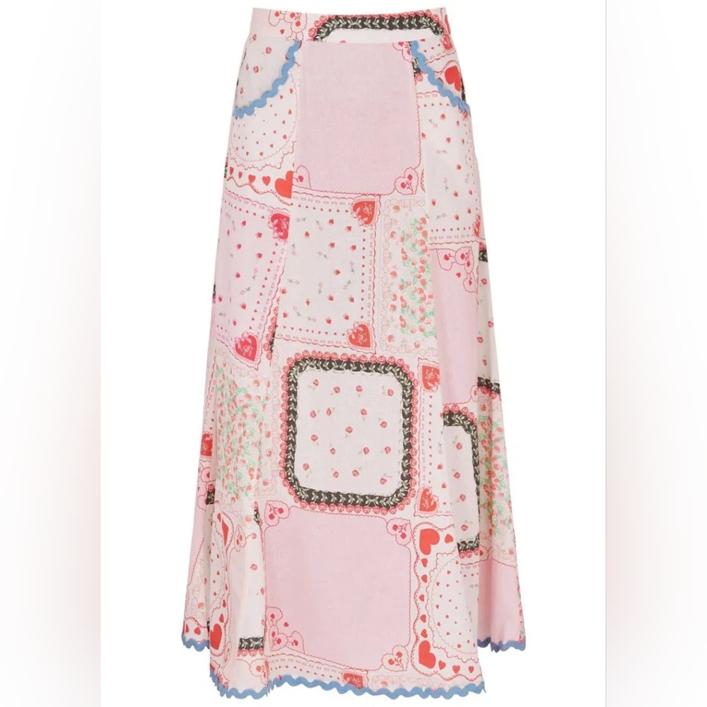 DAMSON MADDER Hyan Printed Cotton/Blend Skirt EU Size 16 /US Size 12 (see Meas - Picture 3 of 14